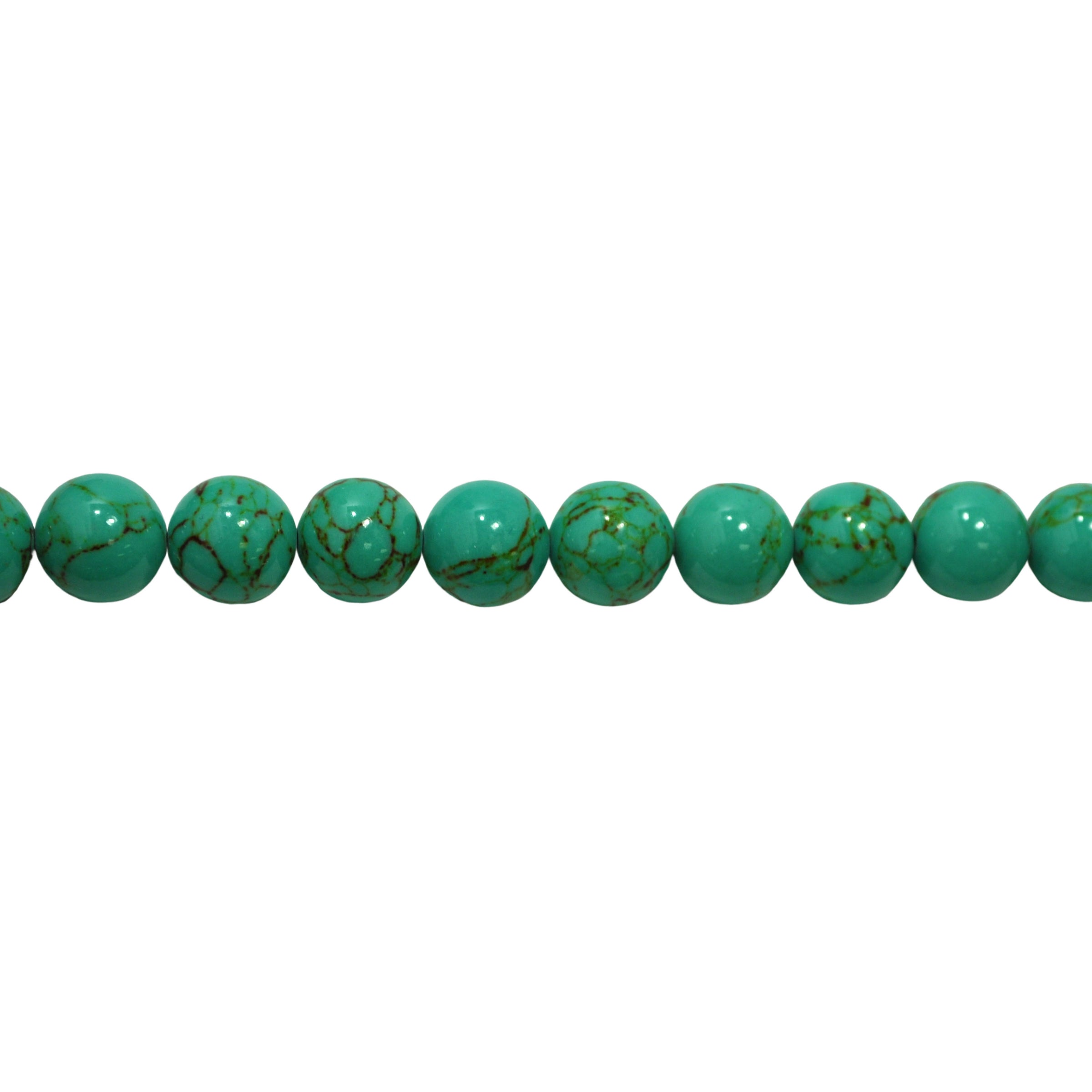 Teal Synthetic Turquoise 14mm - Round