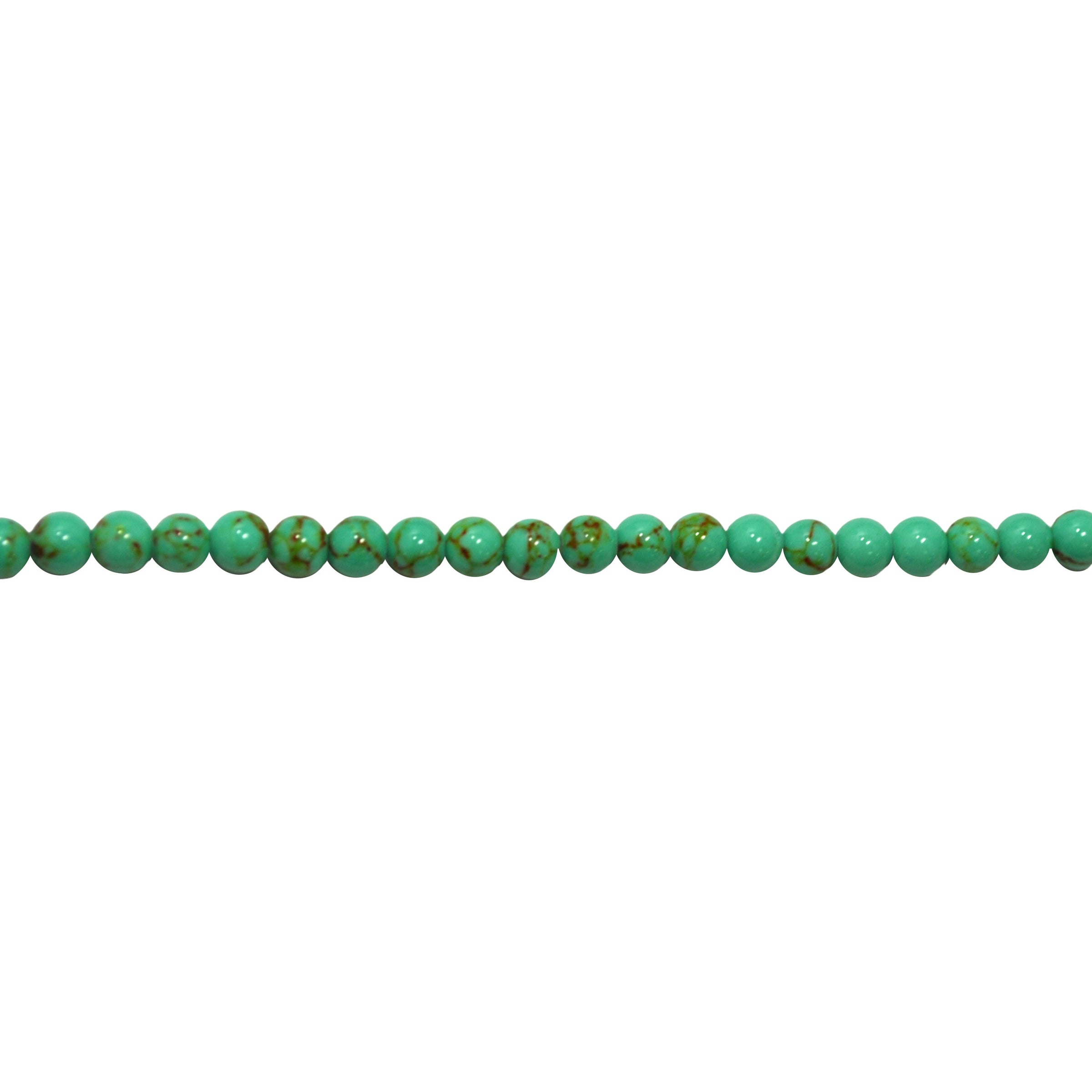 Teal Synthetic Turquoise 6mm - Round