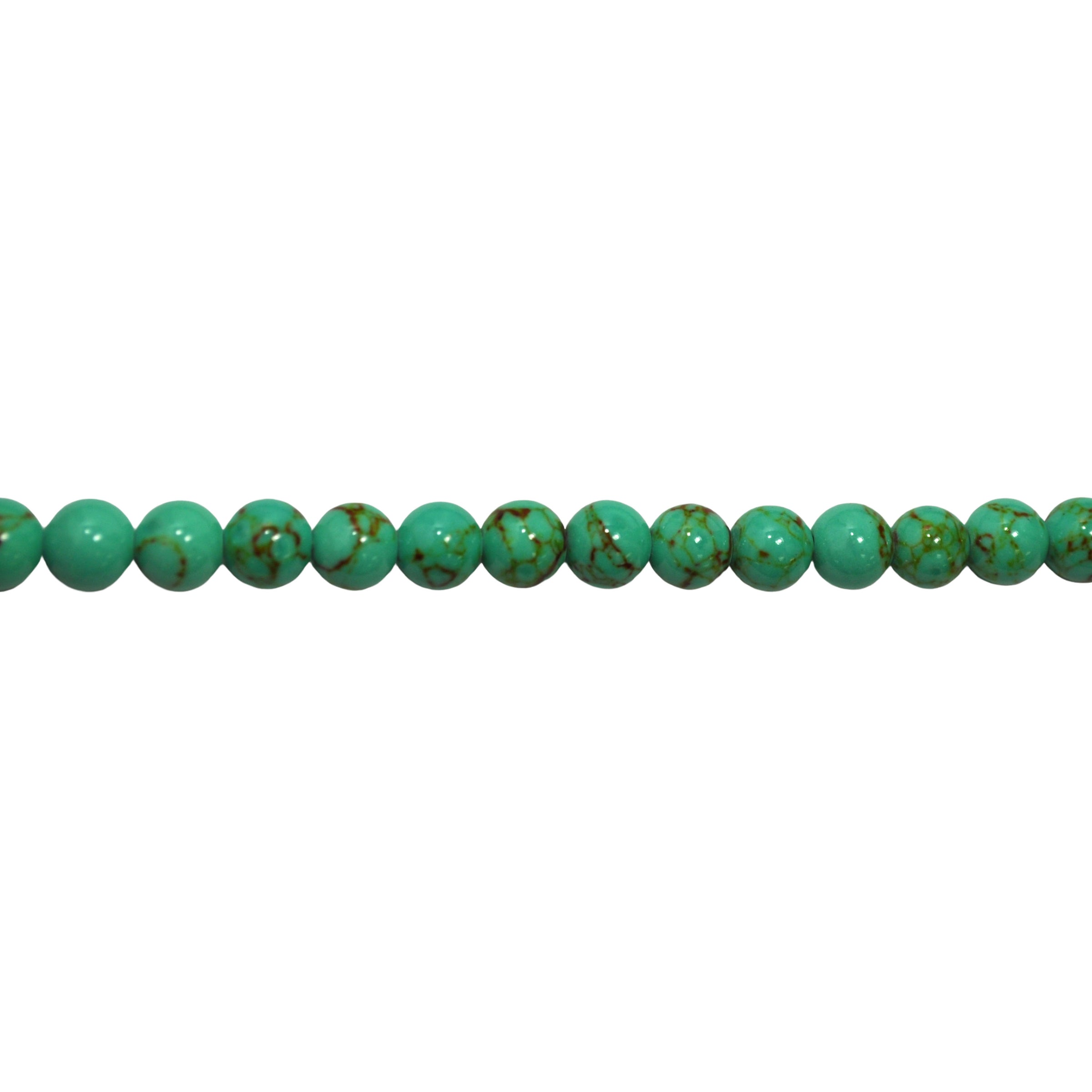 Teal Synthetic Turquoise 8mm - Round