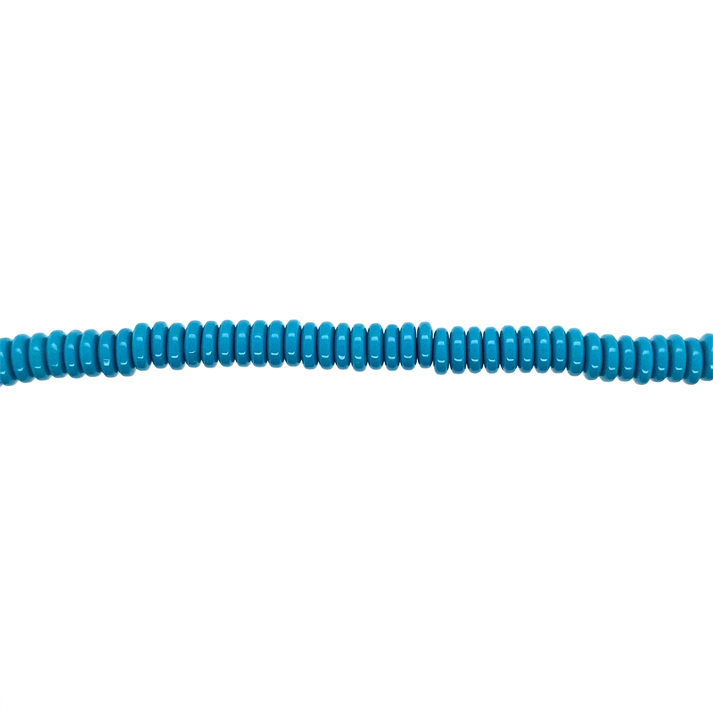 Teal Synthetic Turquoise Rondelle Beads