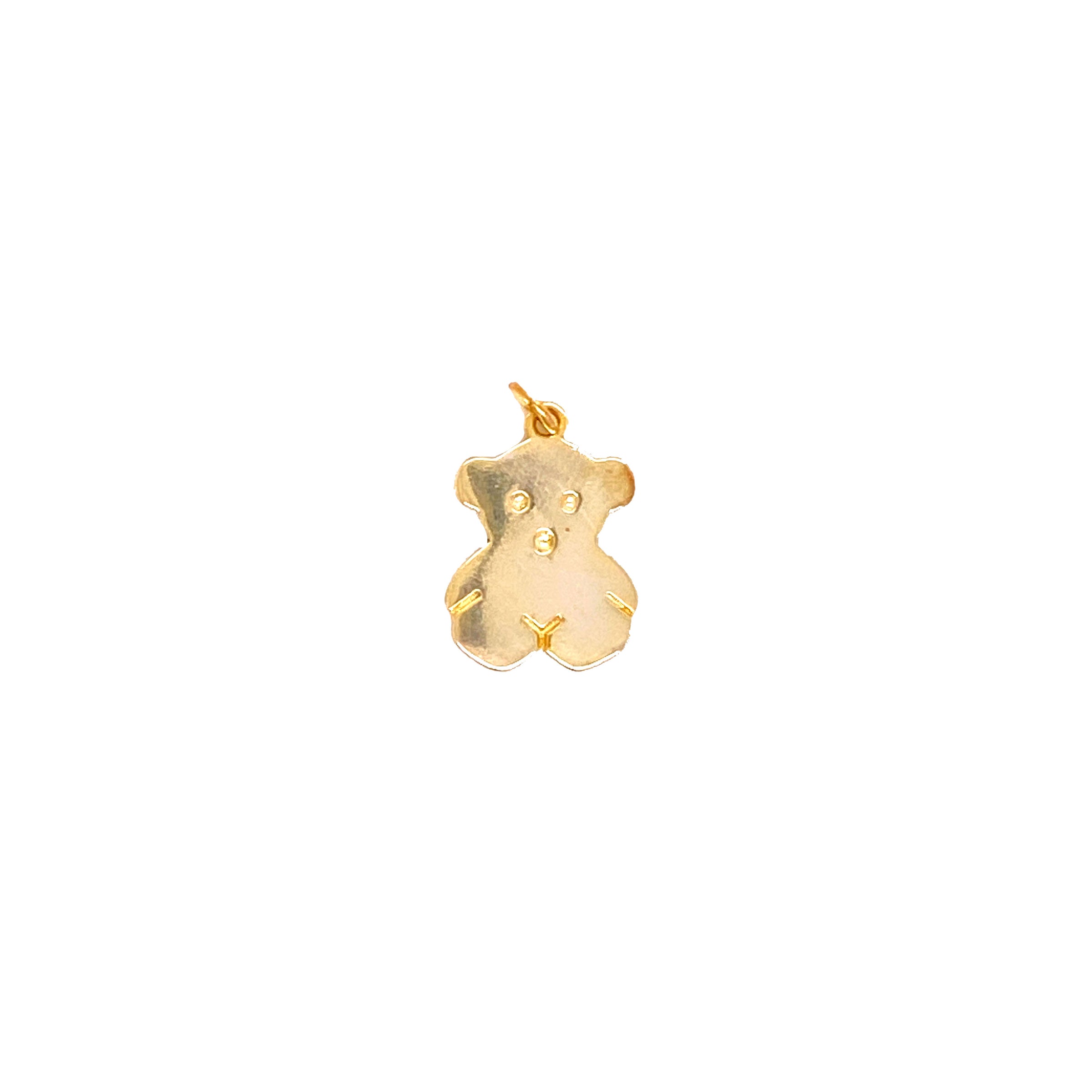 Teddy Bear Charm 10mm - Gold Plated