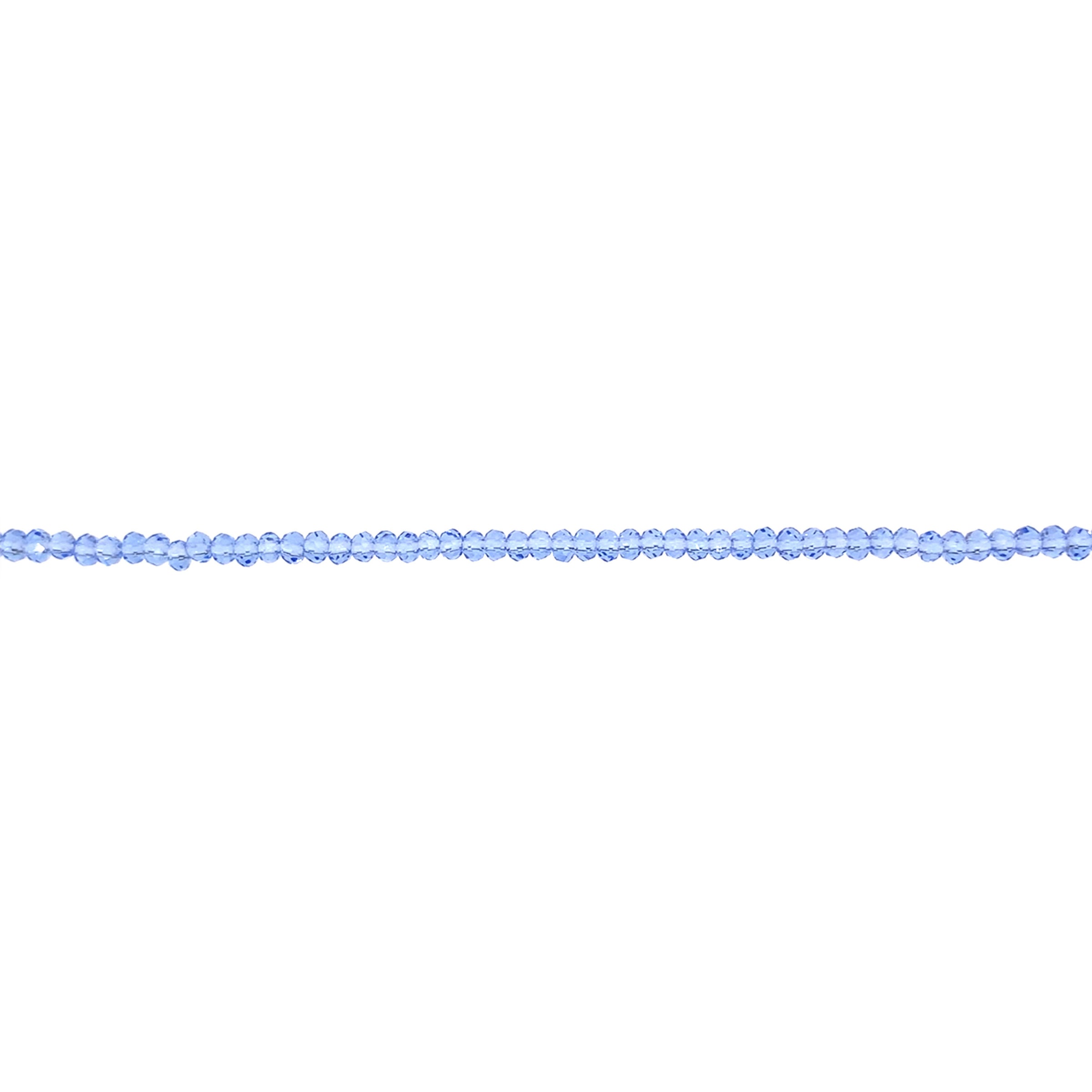 Transparent Light Blue Crystal 2mm - Rondelle