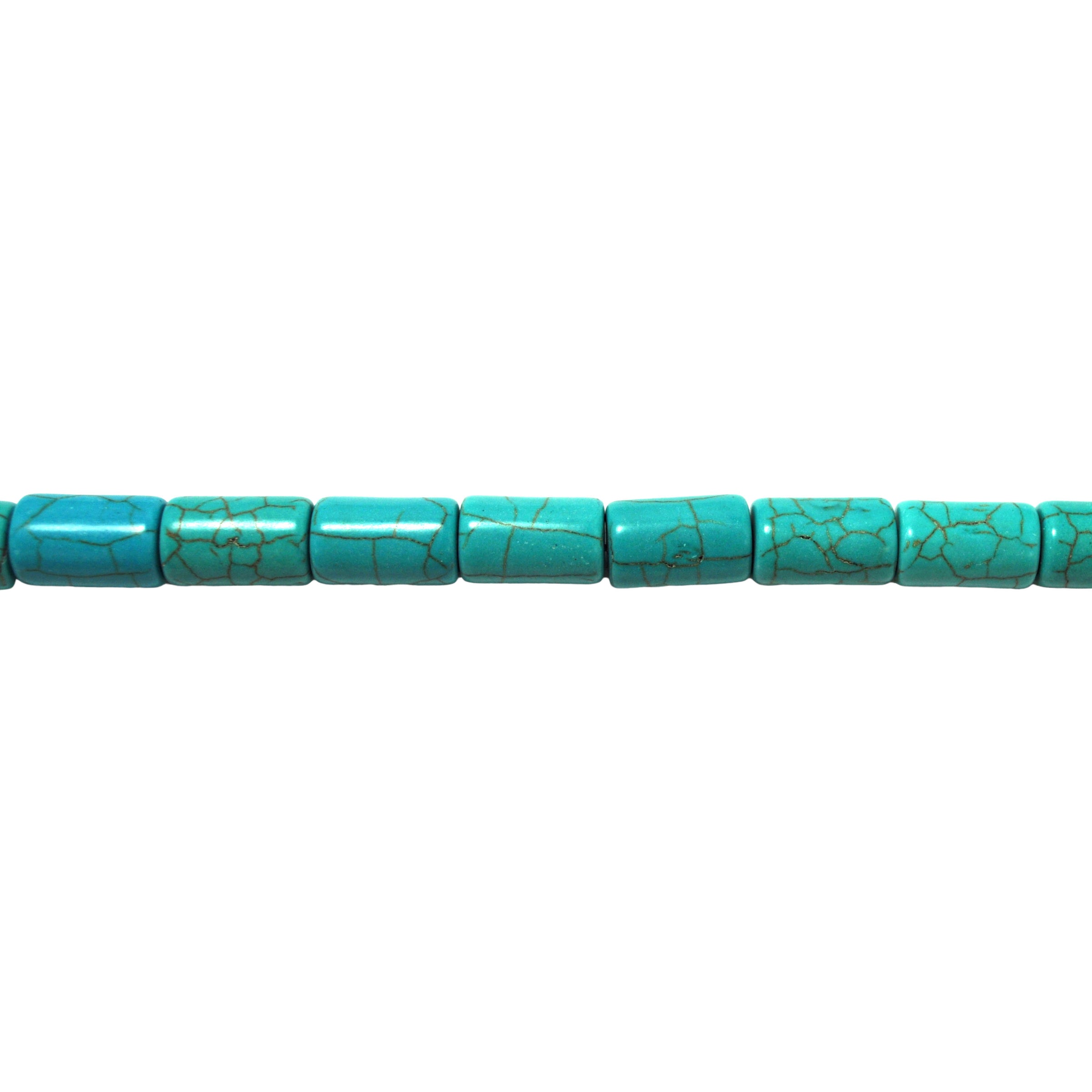 Turquoise Column Beads 16mm