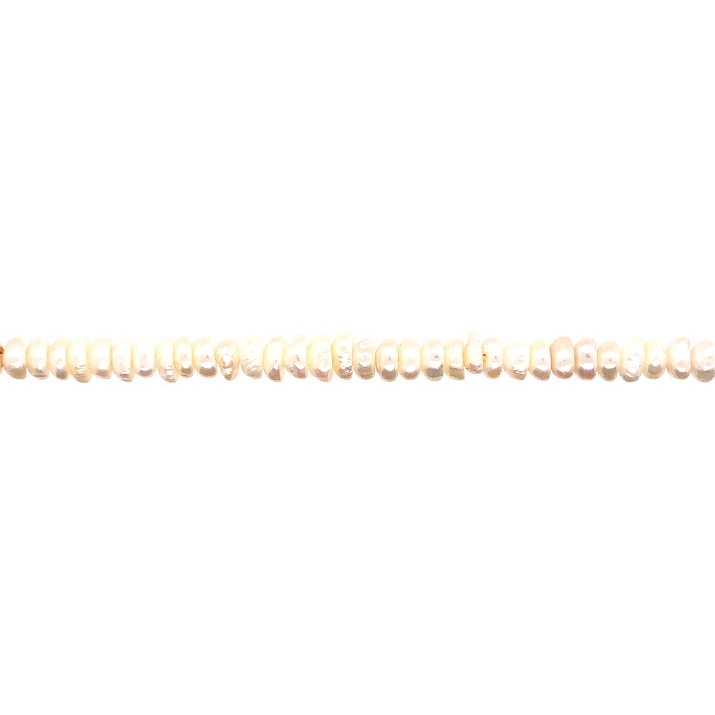 White Button Freshwater Pearls 4mm