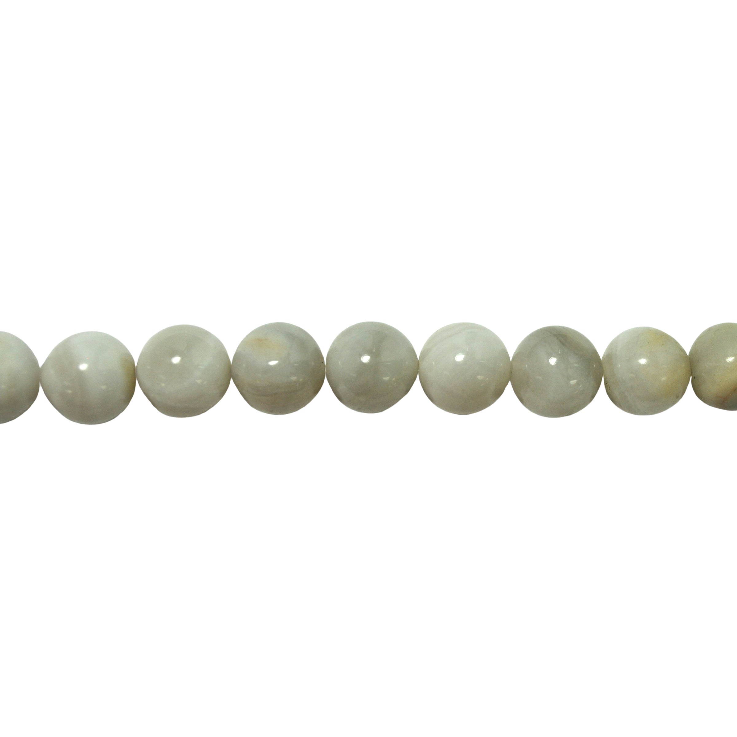 White Crazy Agate Beads 12mm