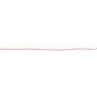 White Heishi Disc Beads 1mm