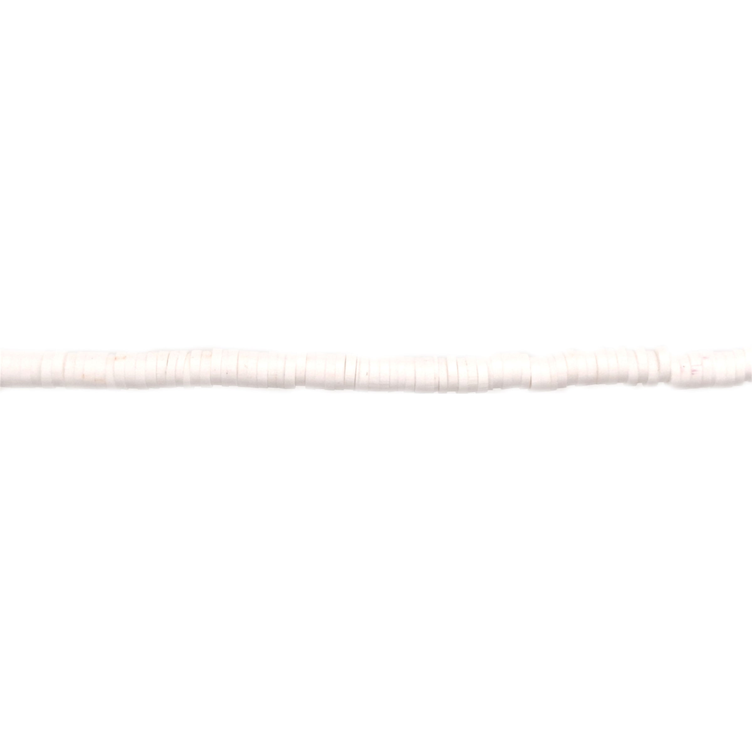 White Heishi Disc Beads 1mm