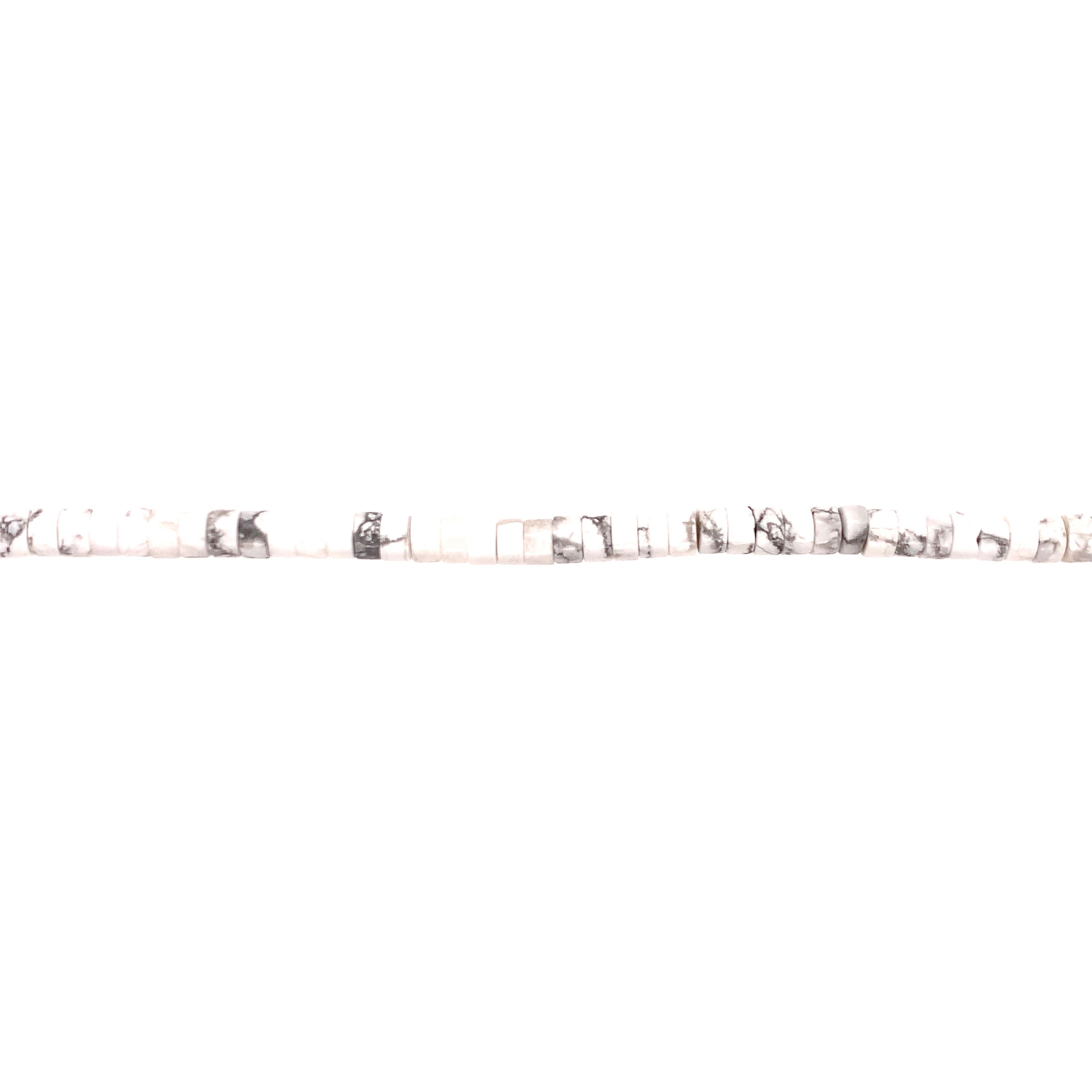 White Howlite Rondelle Beads