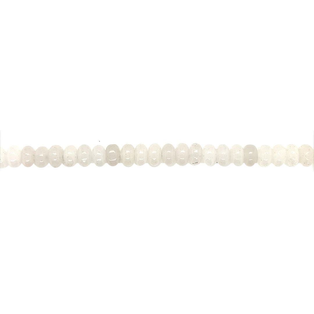White Jade Rondelle Beads 8mm