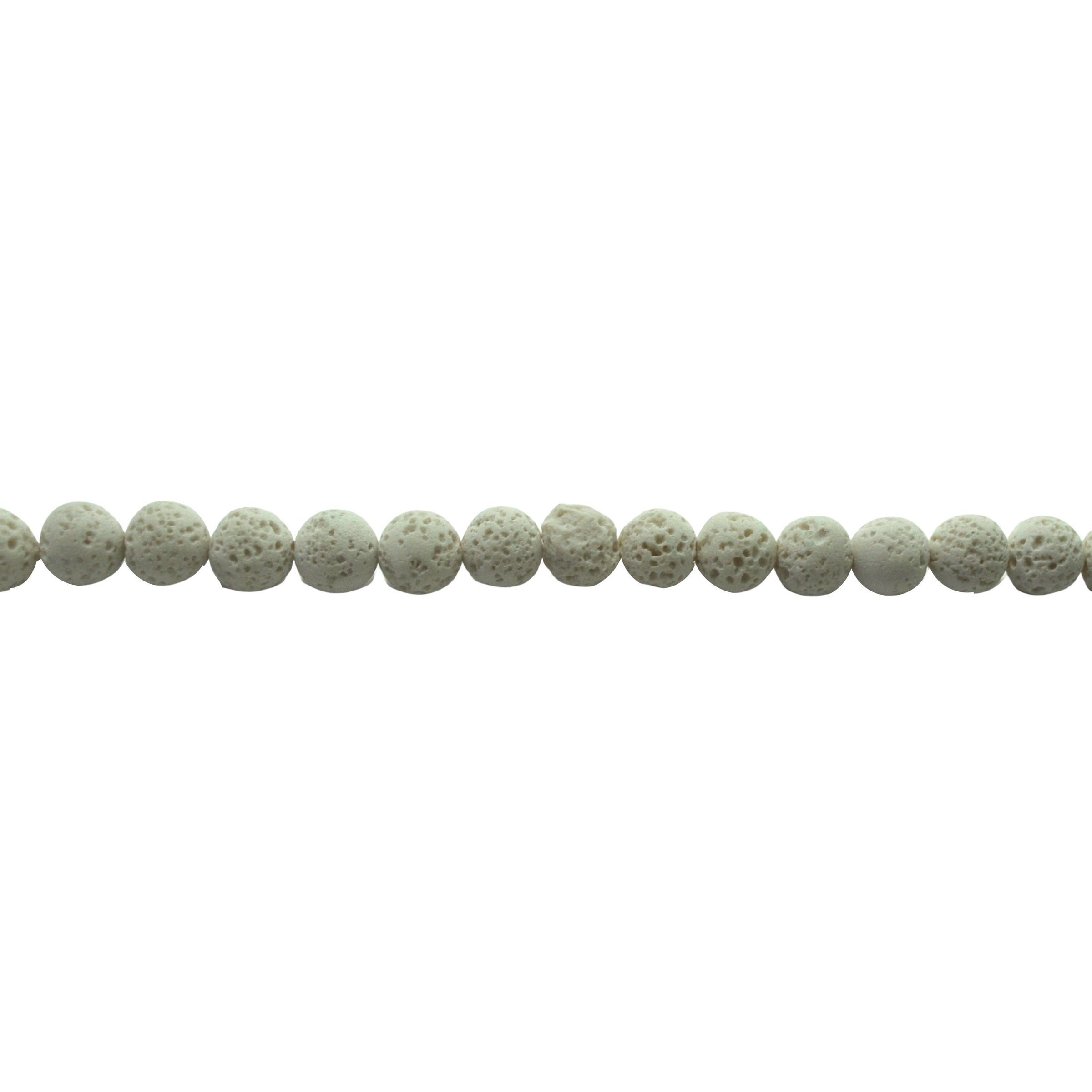White Lava Beads 10mm