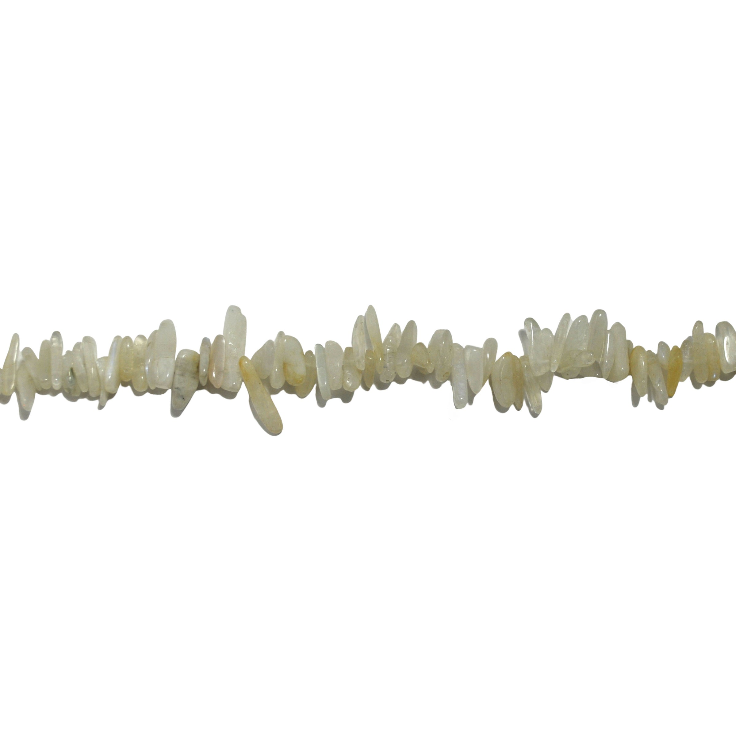 White Moonstone Long Tooth Chips 14mm