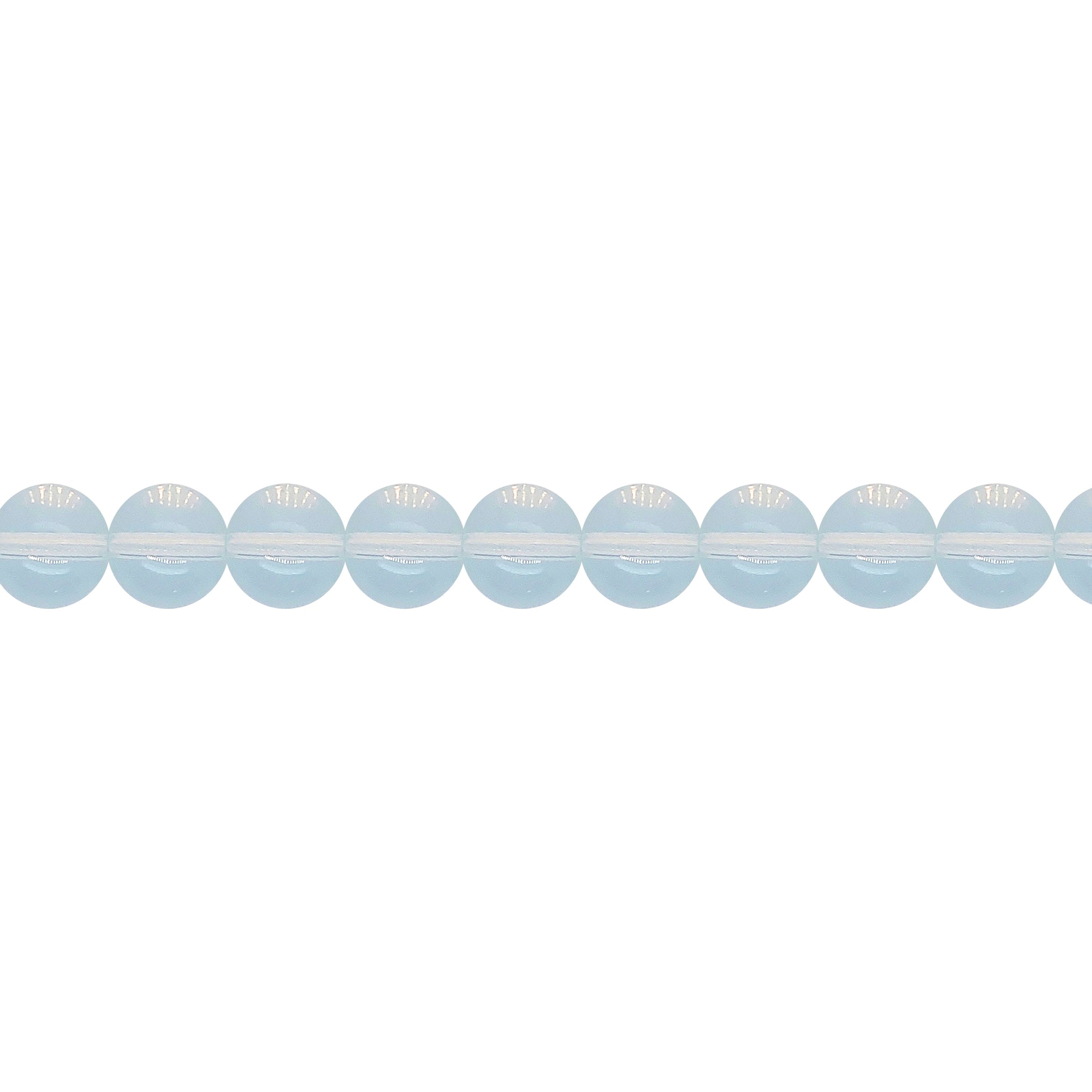 White Opal Tone Crystal 10mm - Round