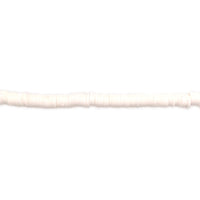 White Polymer Clay Heishi Beads 1mm
