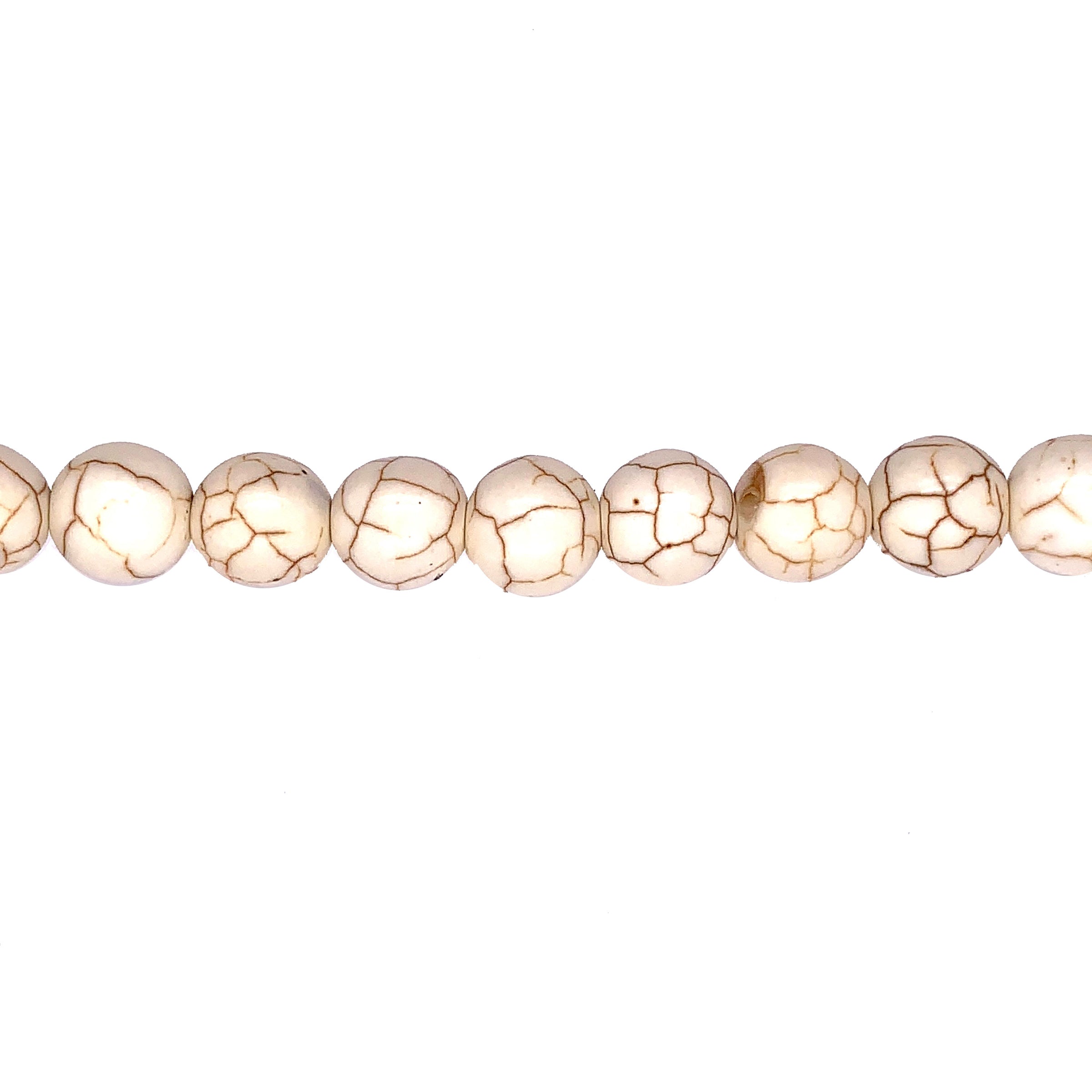 White Turquoise 10mm - Round