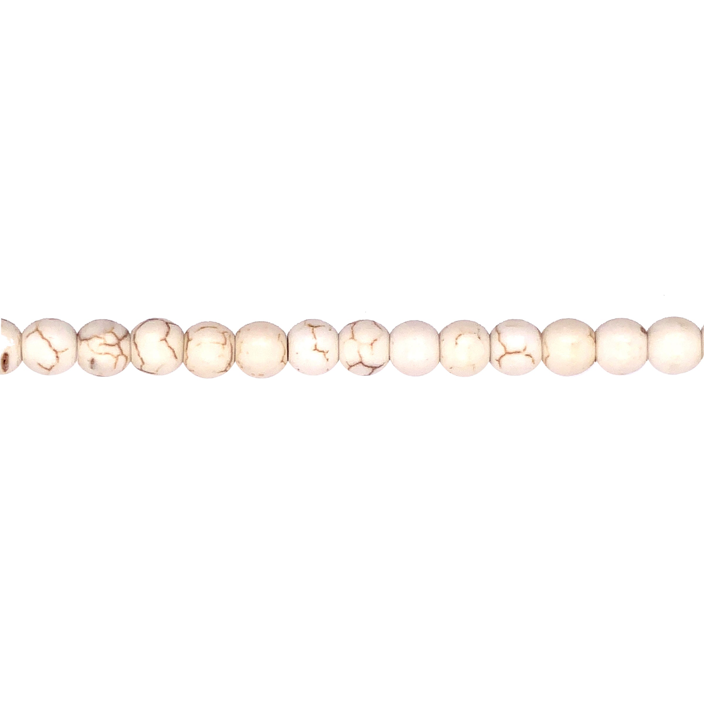 White Turquoise 6mm - Round