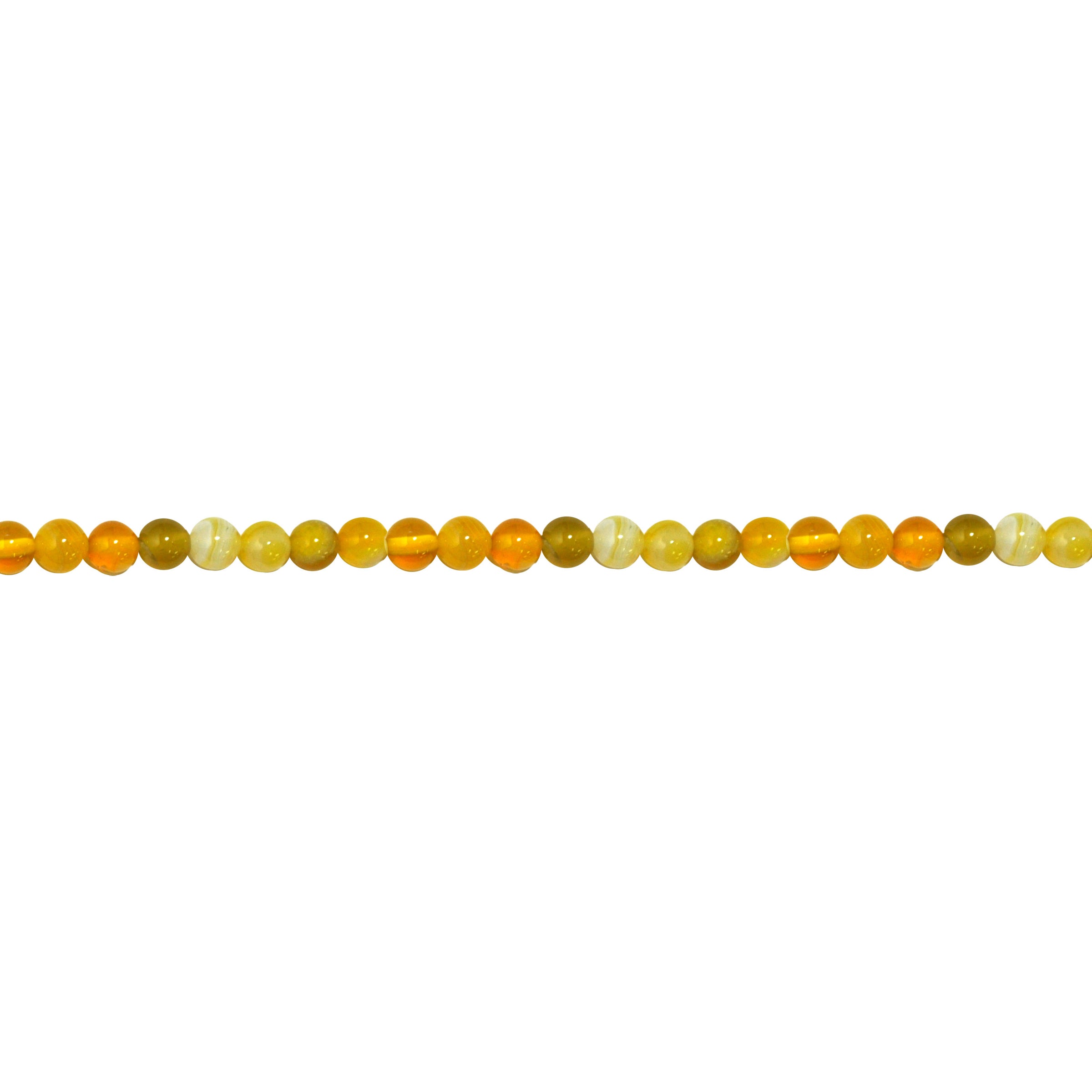 Yellow Banded Agate 6mm - Round