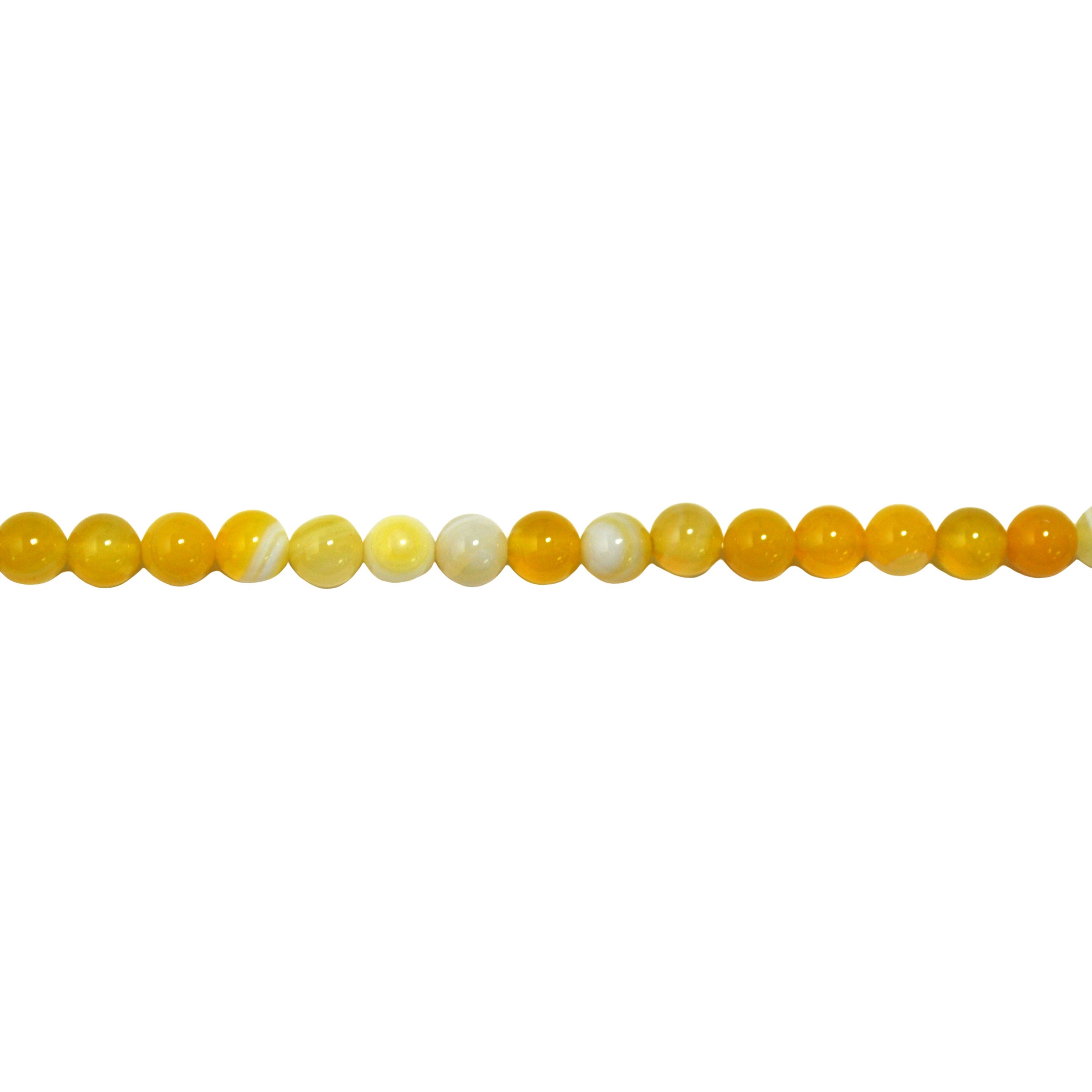 Yellow Banded Agate 8mm - Round