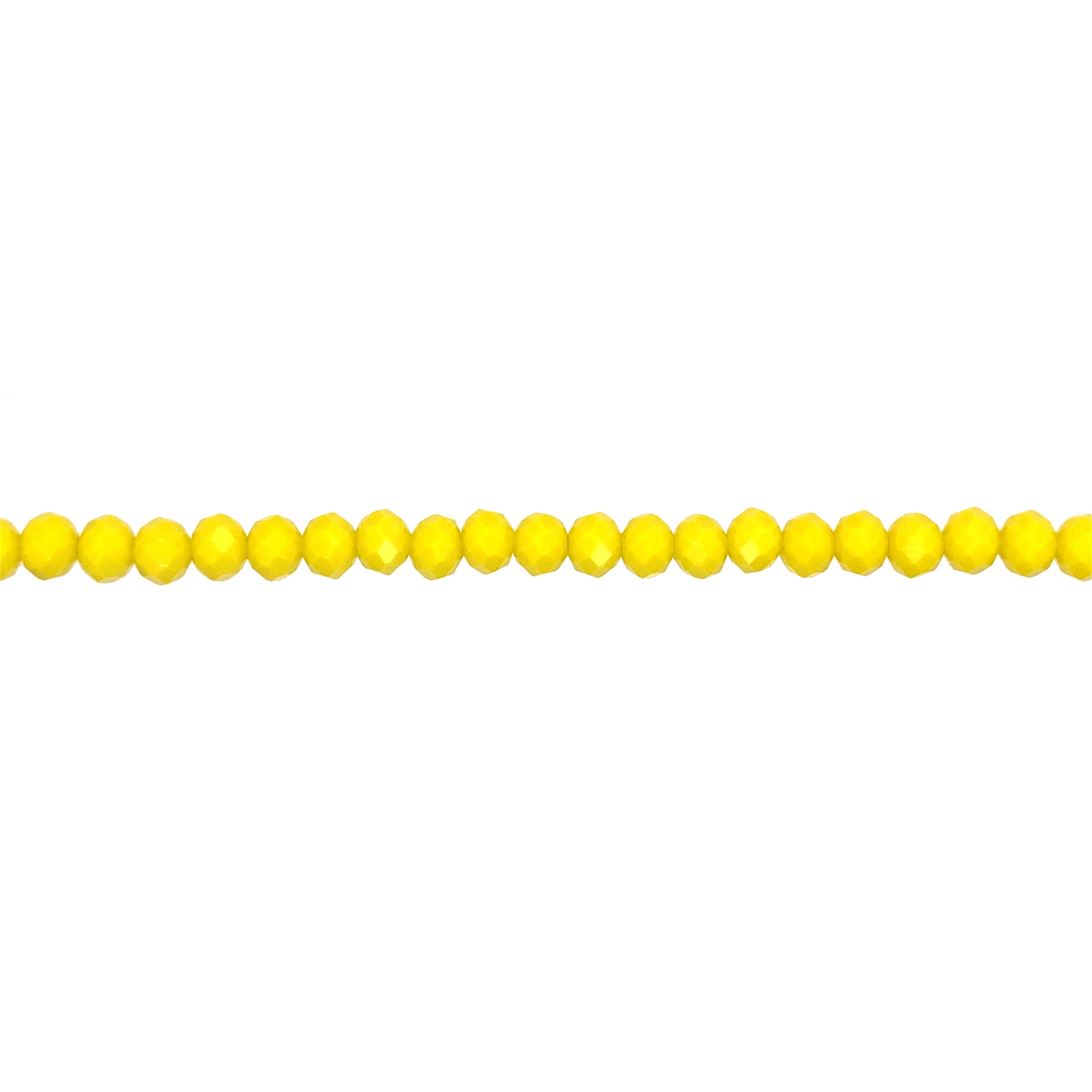 Yellow Chinese Faceted Crystal 6mm - Rondelle