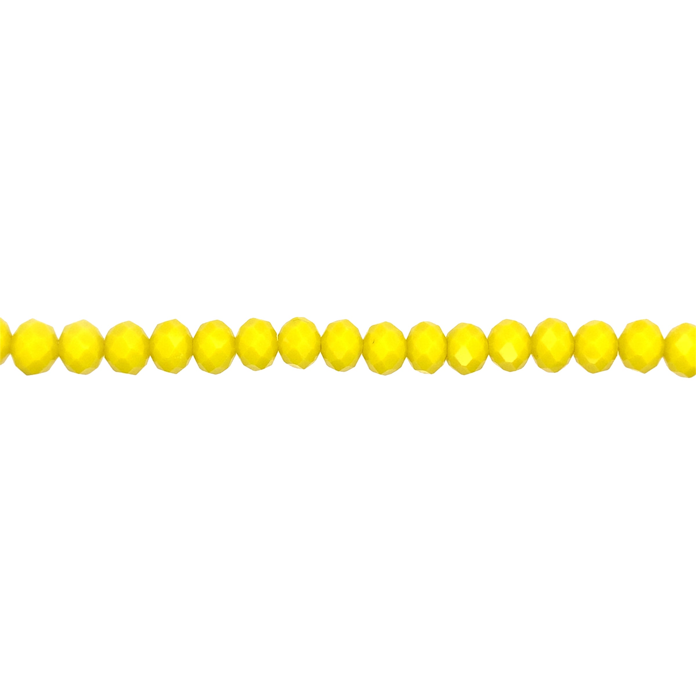 Yellow Chinese Faceted Crystal 8mm - Rondelle