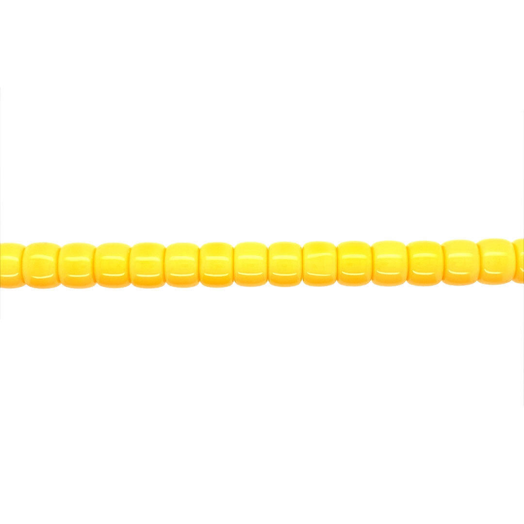 Yellow Glass Rondelle Beads 8mm