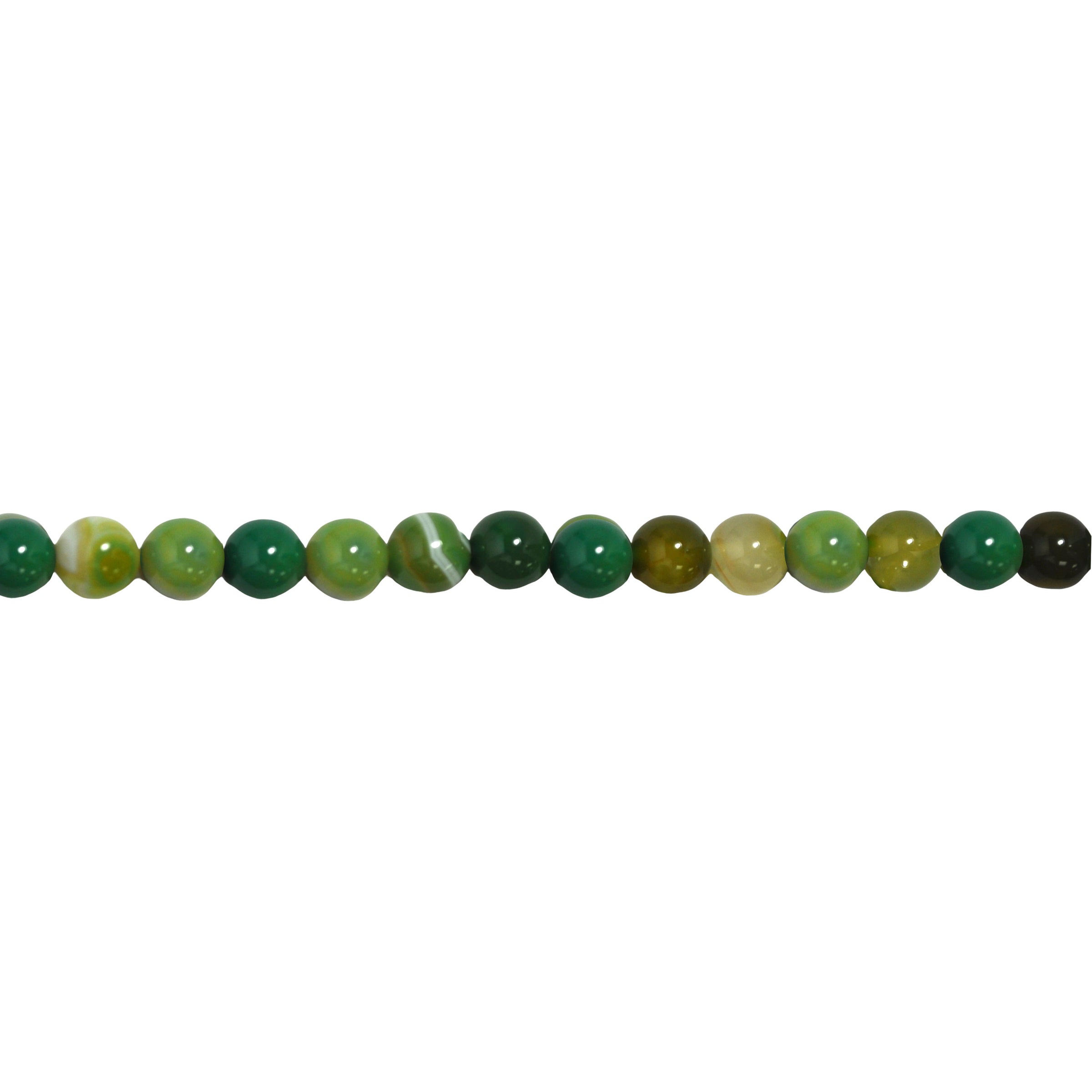 Yellow Green Banded Agate 10mm - Round