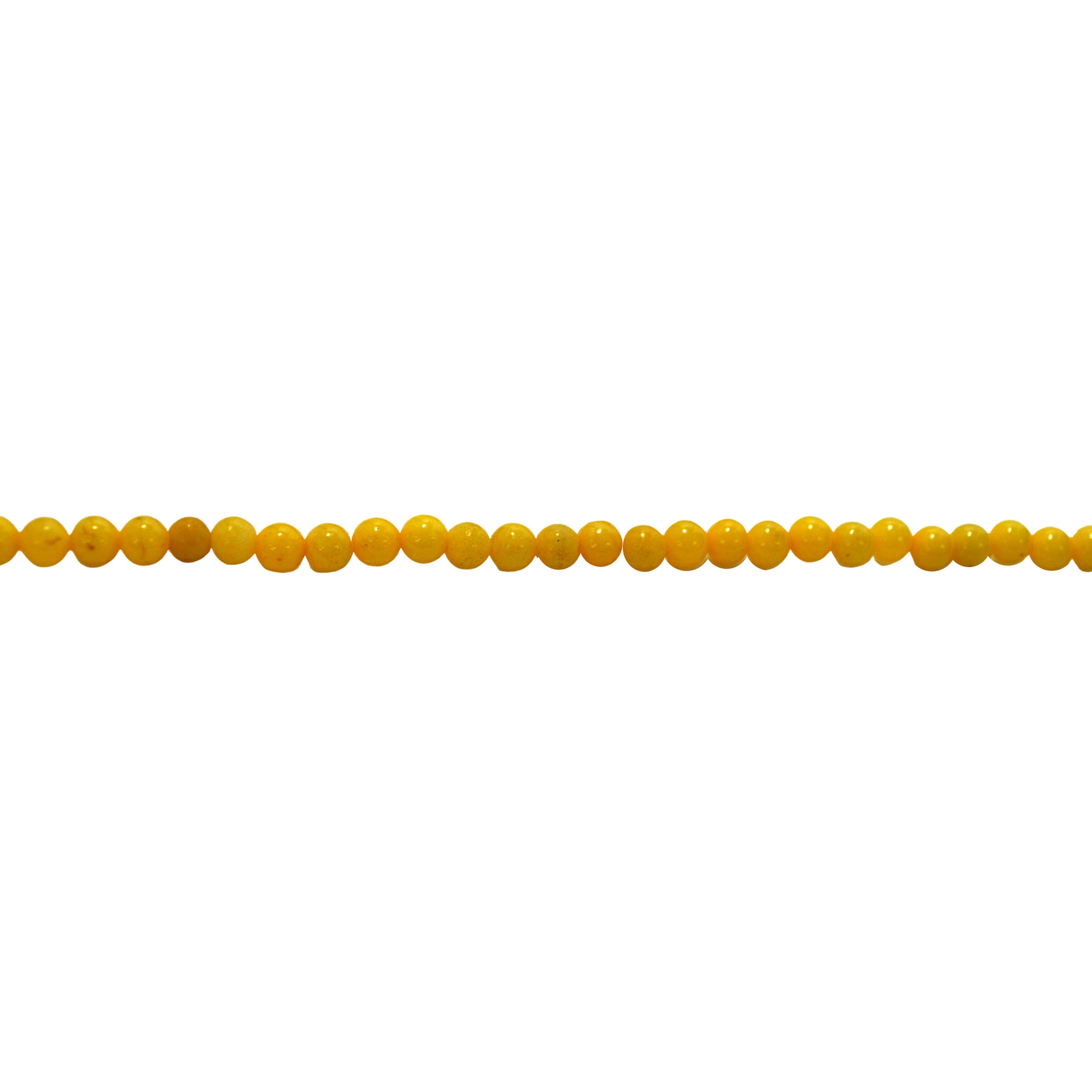 Yellow Mashan Jade - Round 4mm