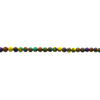 Yellow Mosaic Turquoise - Round 6mm