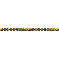 Yellow Mosaic Turquoise - Round 8mm