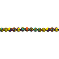 Yellow Mosaic Turquoise Beads 10mm