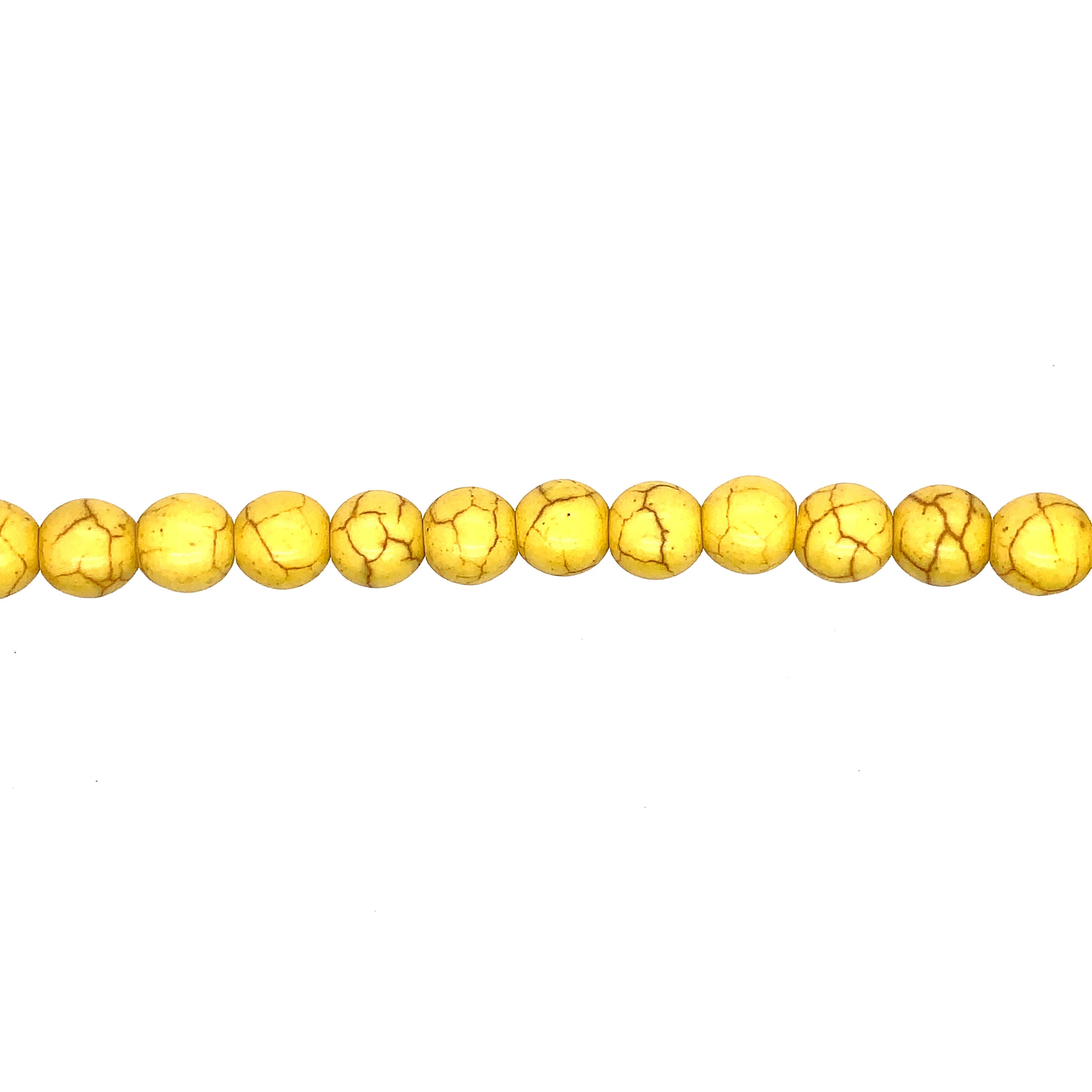Yellow Synthetic Turquoise 8mm - Round