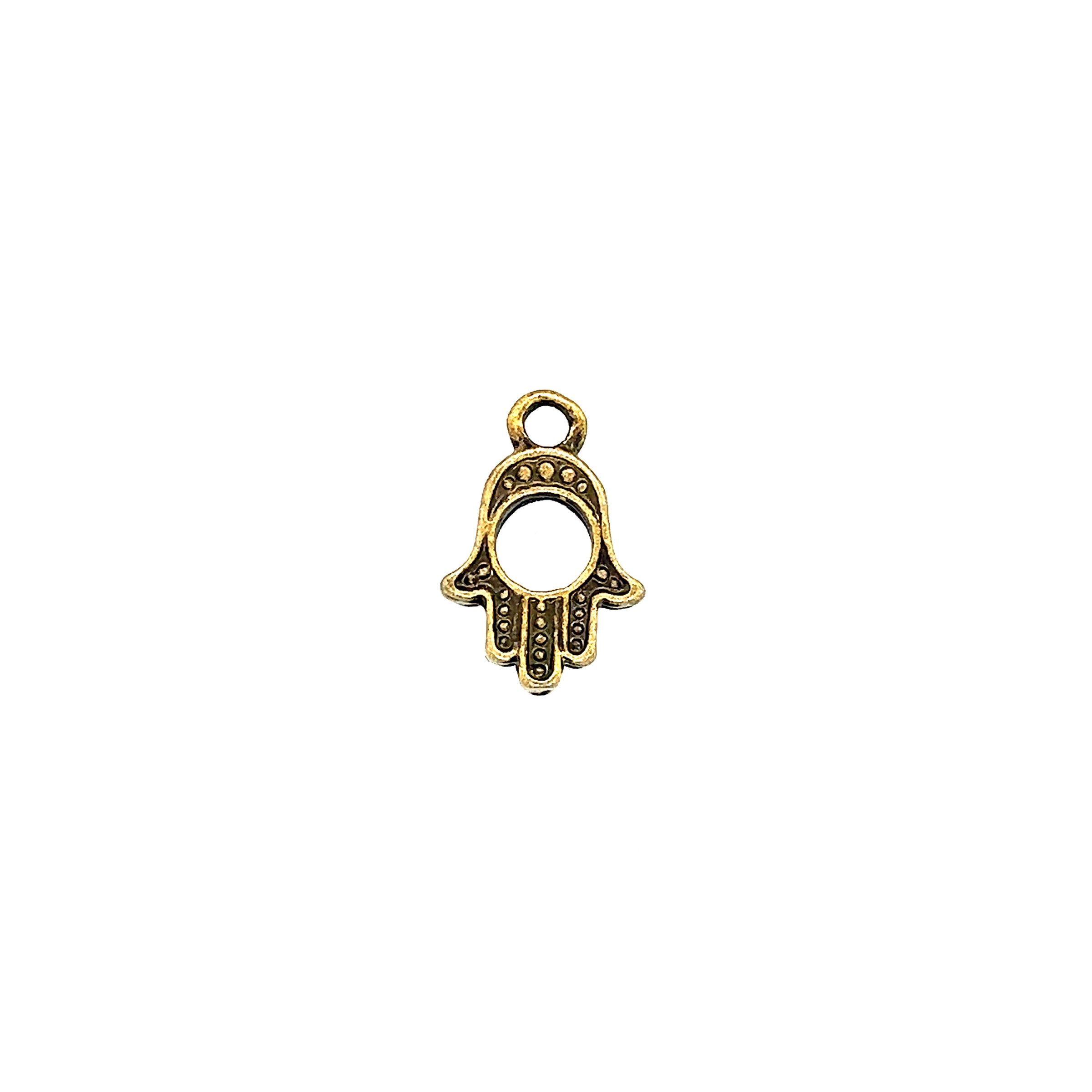 Hamsa Charm - Antique Bronze