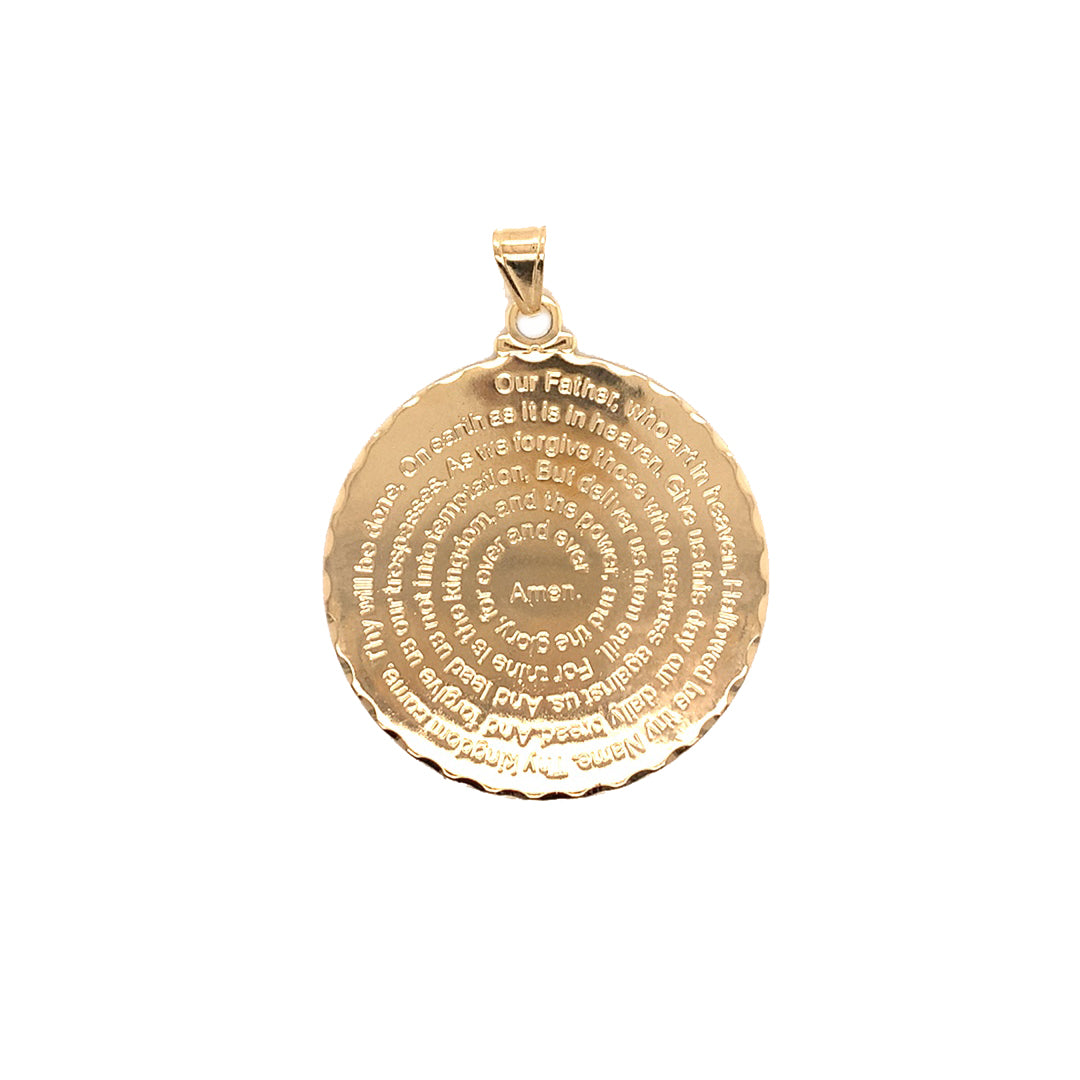 40mm Our Father Pendant - Gold Filled