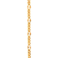 16" Figaro Dapped Curb Link Chain - Gold Filled