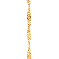 16" 3mm Singapore Link Chain - Gold Filled