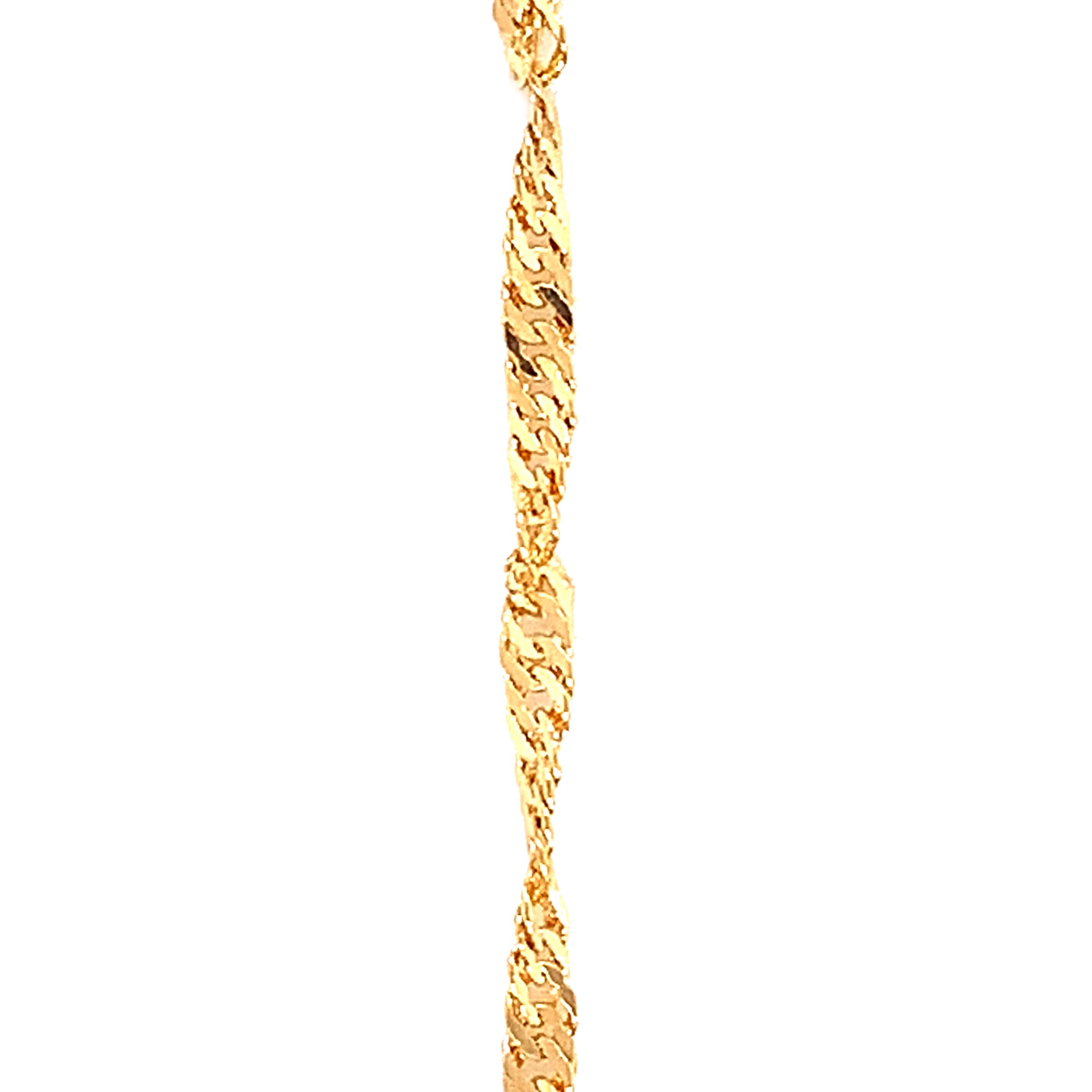 16" 3mm Singapore Link Chain - Gold Filled