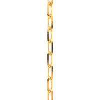 16" 3mm Flat Rectangle Chain - Gold Filled