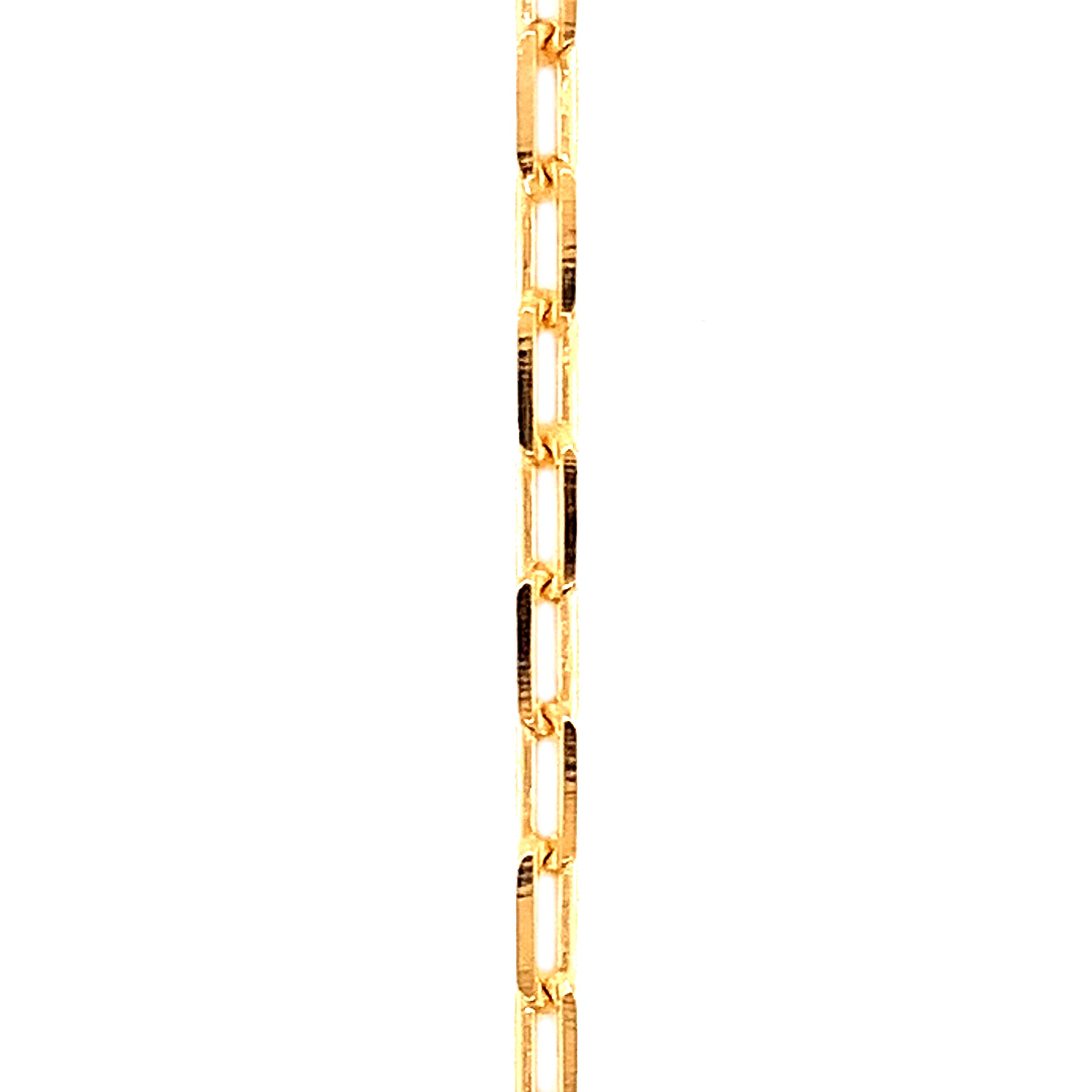 16" 3mm Flat Rectangle Chain - Gold Filled