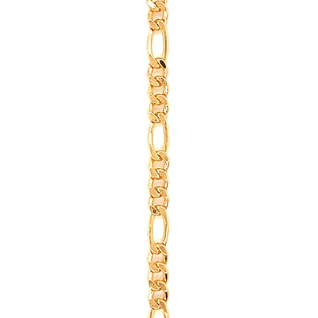 12" 3.5mm Figaro Chain with 2" Extension - Gold Filled