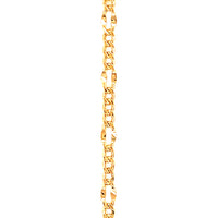 16" 3mm Dapped Figaro Link Chain - Gold Filled