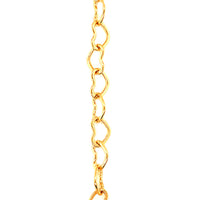 16" 5mm Heart Link Chain - Gold Filled