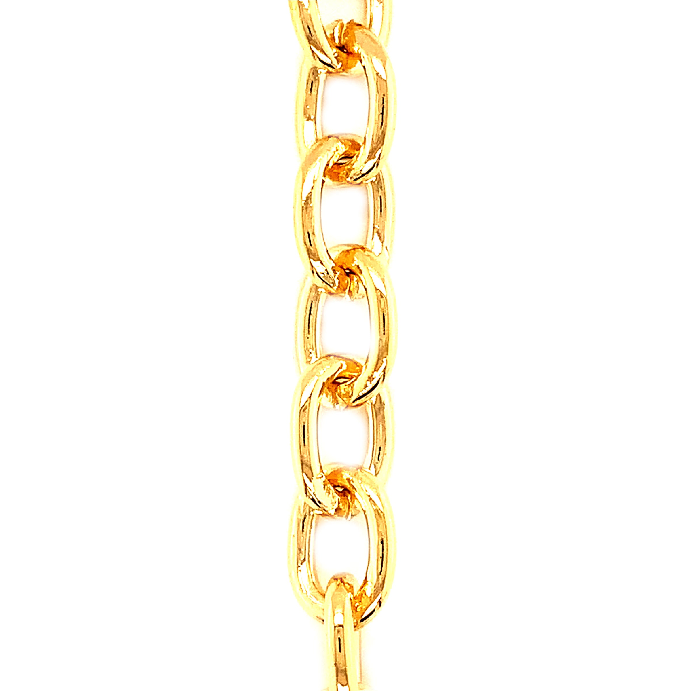 16" 8.5mm Cable Link Chain - Gold Filled