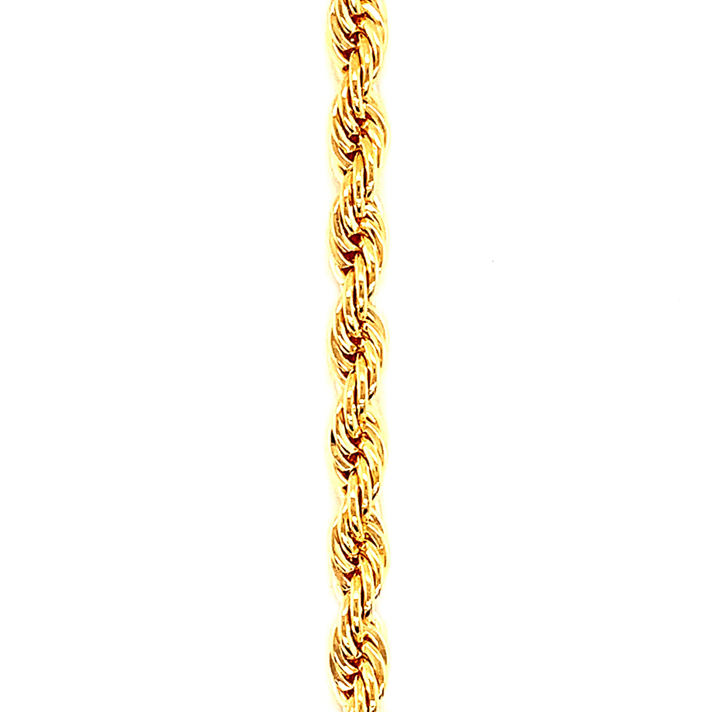 14" 4mm Rope Chain - Gold Filled