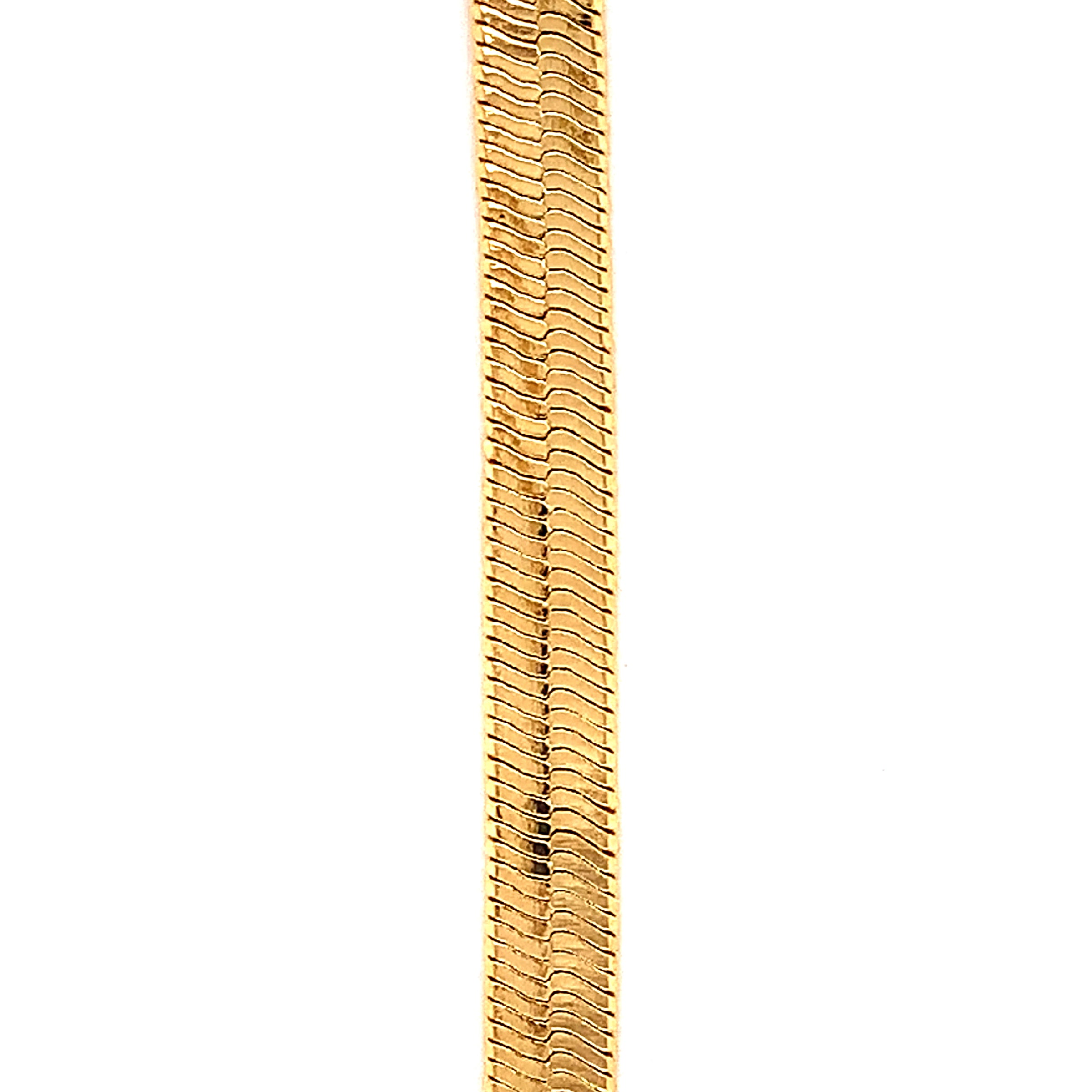 14" 5mm Herringbone Necklace - Gold Filled