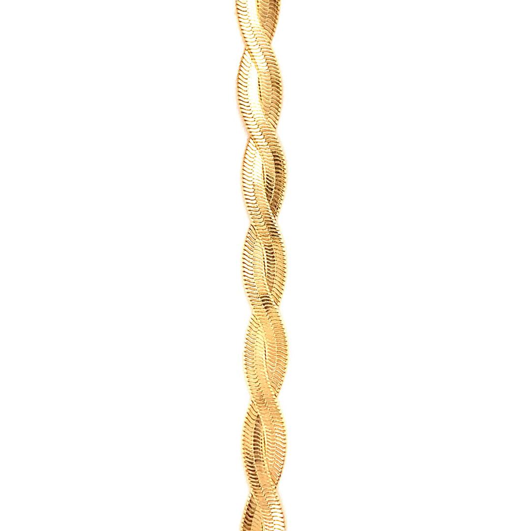 16" Braided Herringbone Chain - Gold Filled