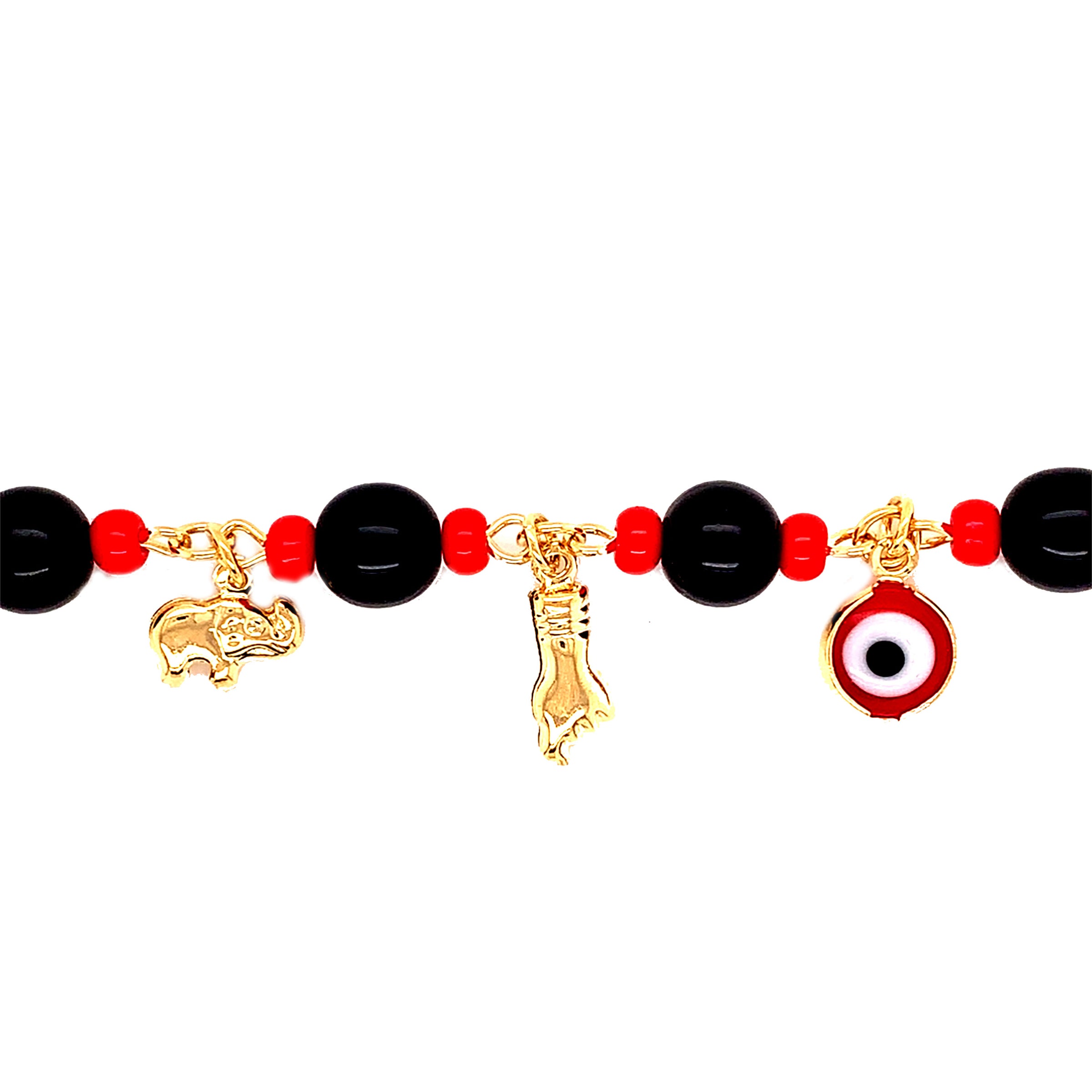 Azabache Multi Charm Bracelet - Gold Filled