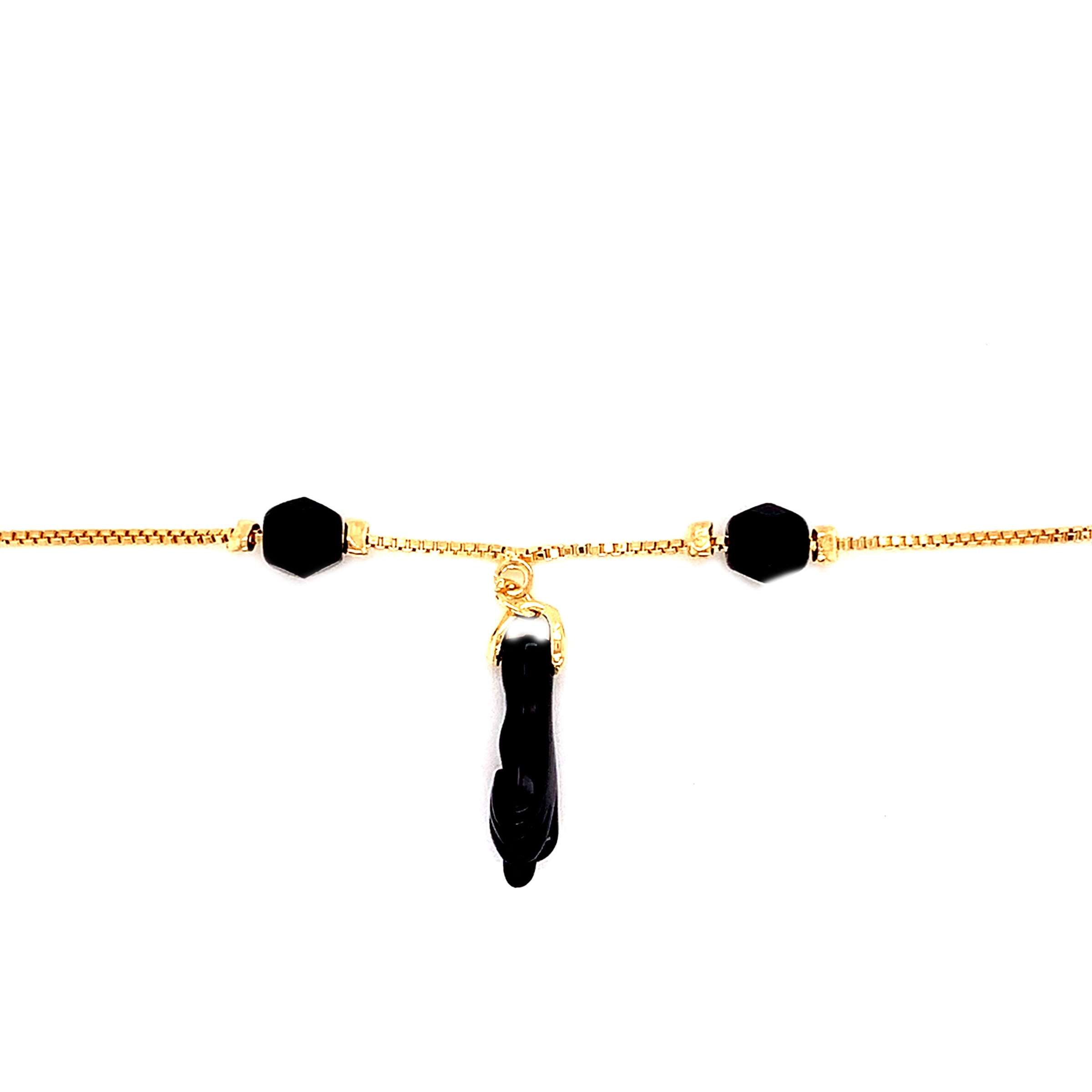 Figa Hand Azabache Bracelet - Gold Filled