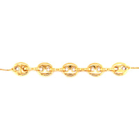 Puff Link Bracelet - Gold Filled