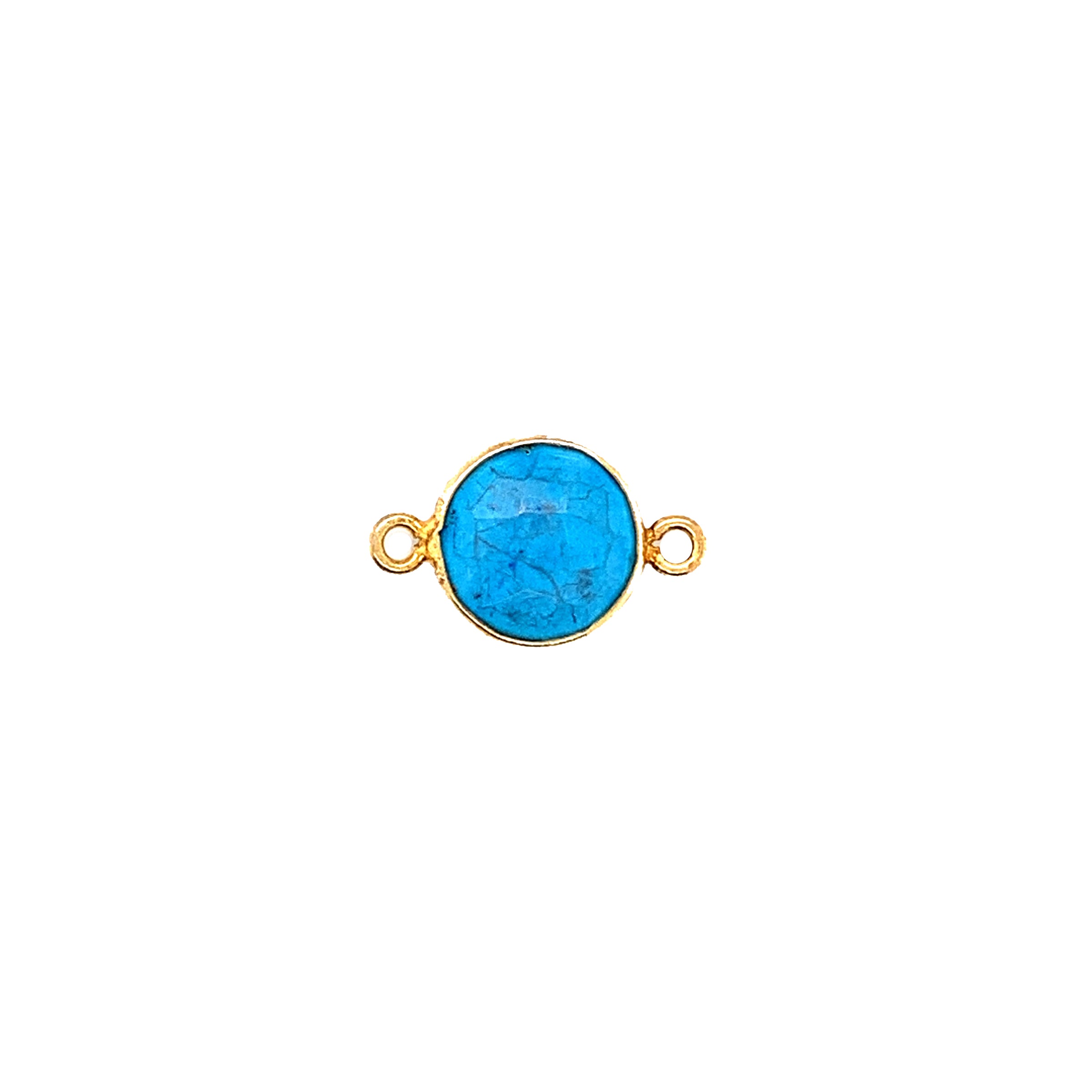 Turqouise Vermeil Connector - Faceted