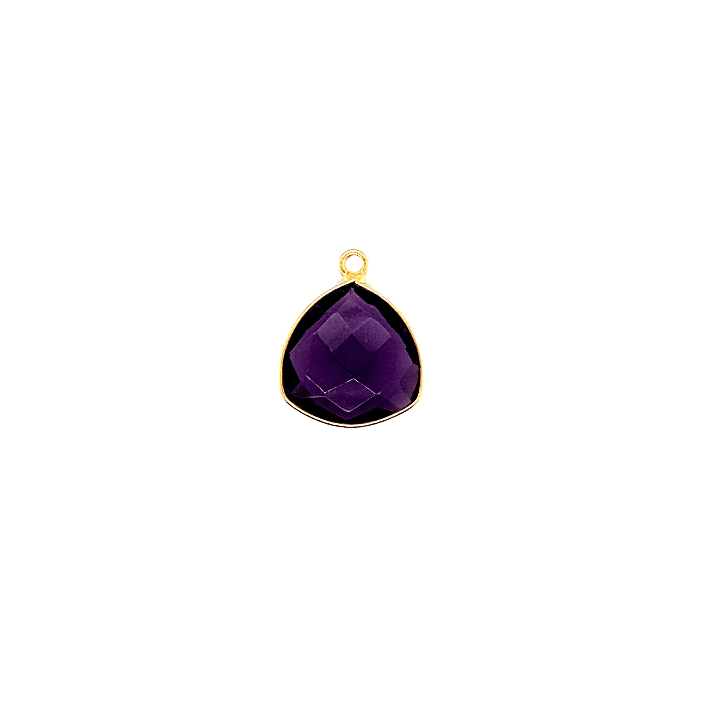Vermeil Trillion Shape Amethyst Pendant