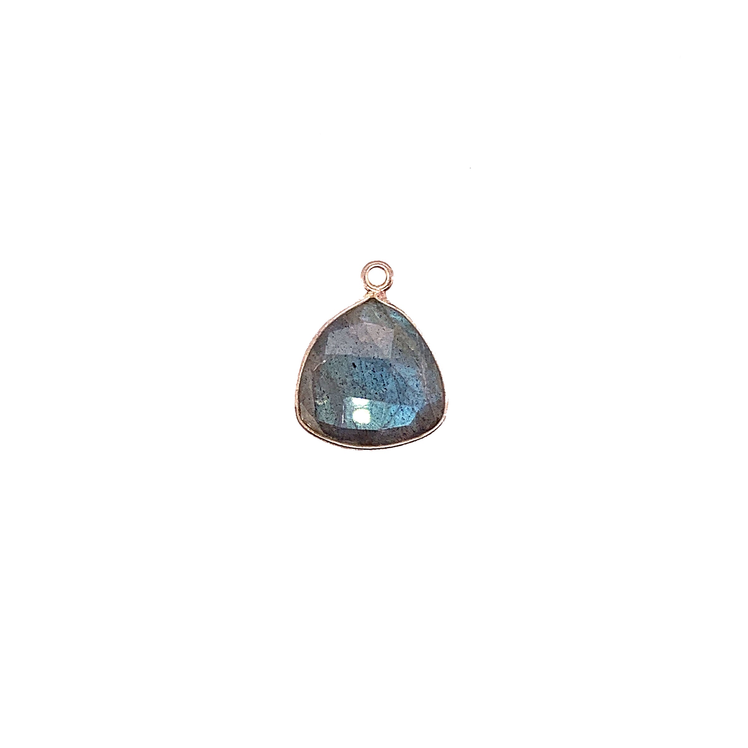 Vermeil Trillion Shape Labradorite Pendant - Sterling Silver